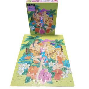 Vintage Barbie 1989 Puzzle Tropical Island 100 Piece Jigsaw Puzzle Used